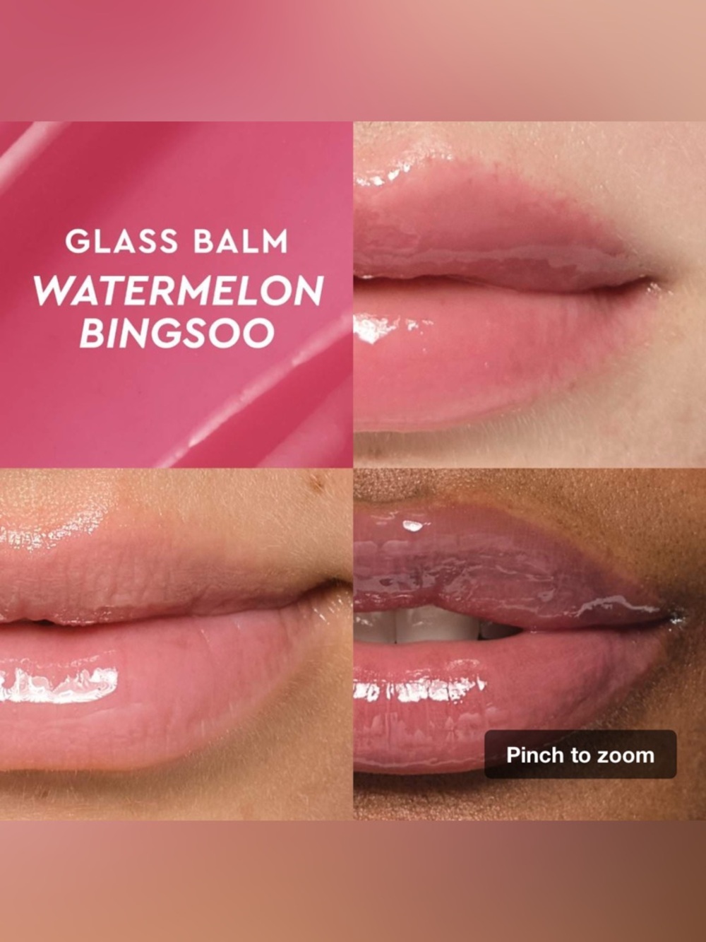 NEW Glow Recipe Glass Balm Lip Treatment - Watermelon Bingsoo - Picture 5 of 5